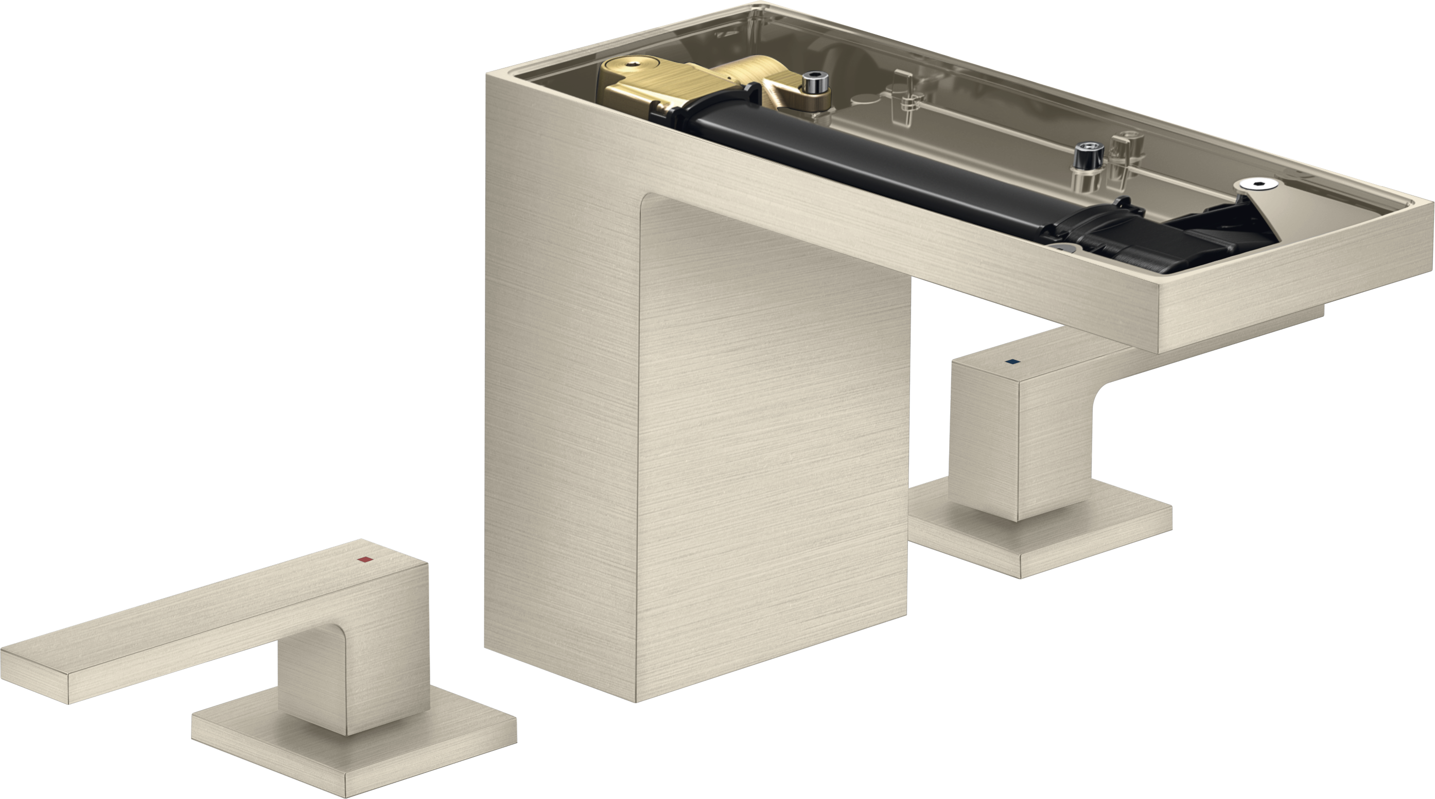 3-hole basin mixer 110 with push-open waste set without plate