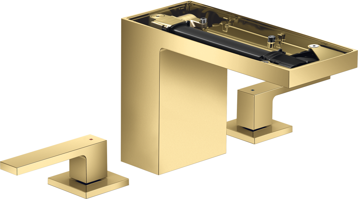 Mezclador de lavabo 110  de 3 agujeros con vaciador push-open sin placa