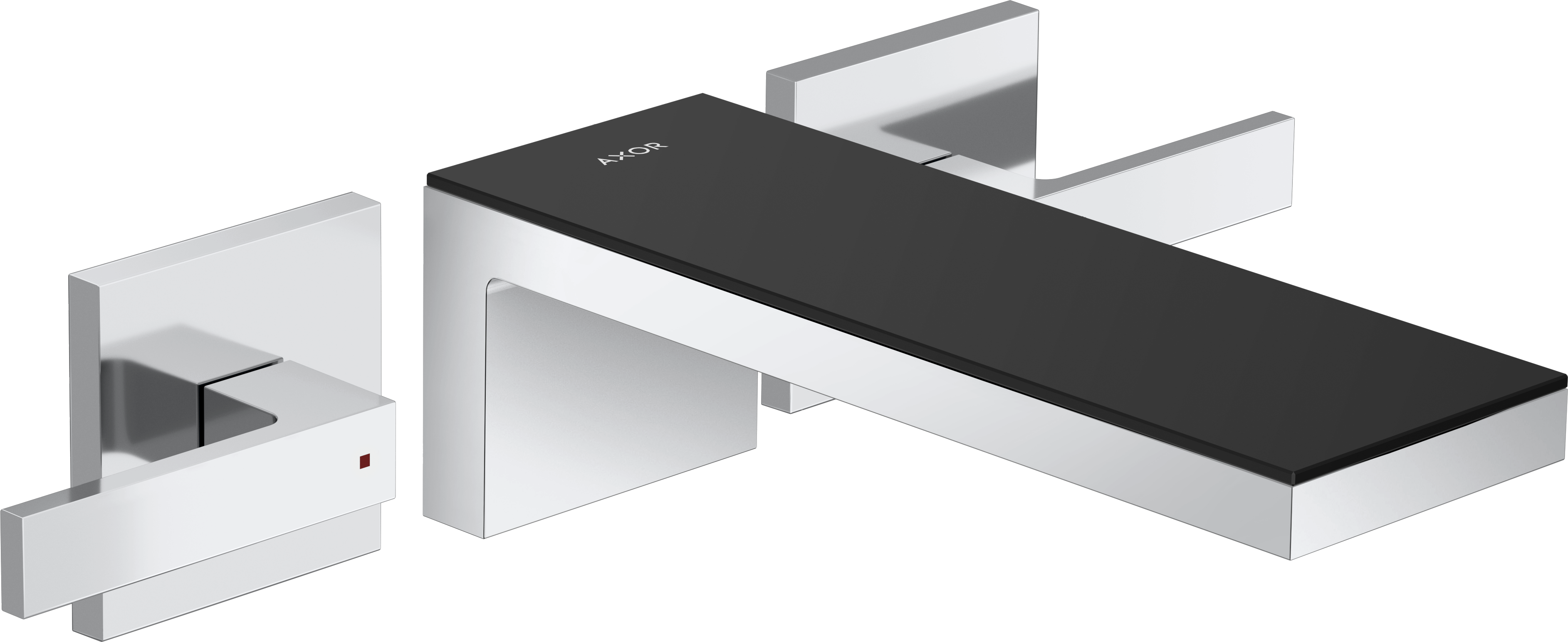 3-Loch Waschtischarmatur Unterputz für Wandmontage mit Auslauf 221 mm