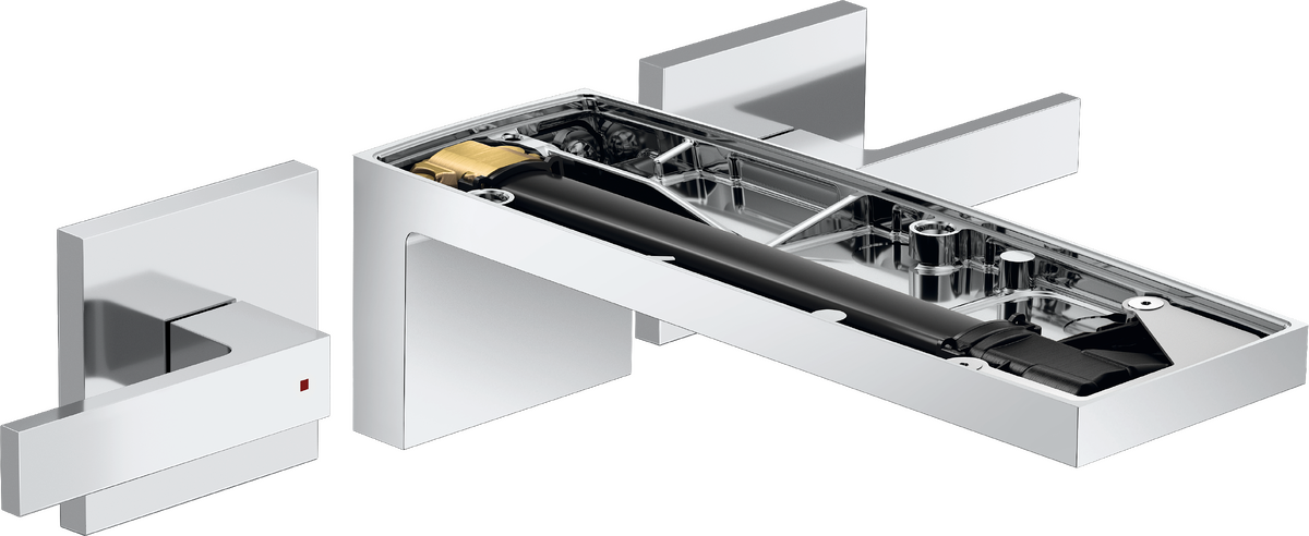 3-hole basin mixer for concealed installation wall-mounted with spout 221 mm