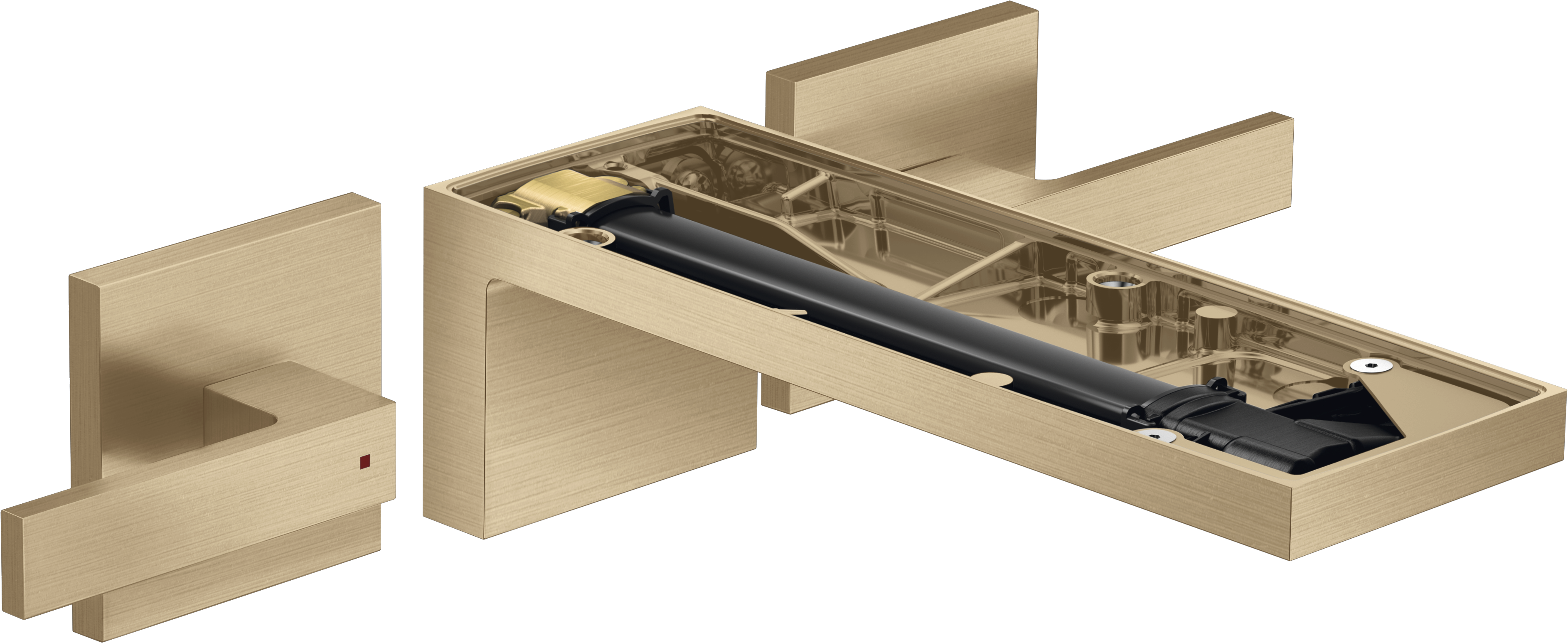 3-hole basin mixer for concealed installation wall-mounted with spout 221 mm