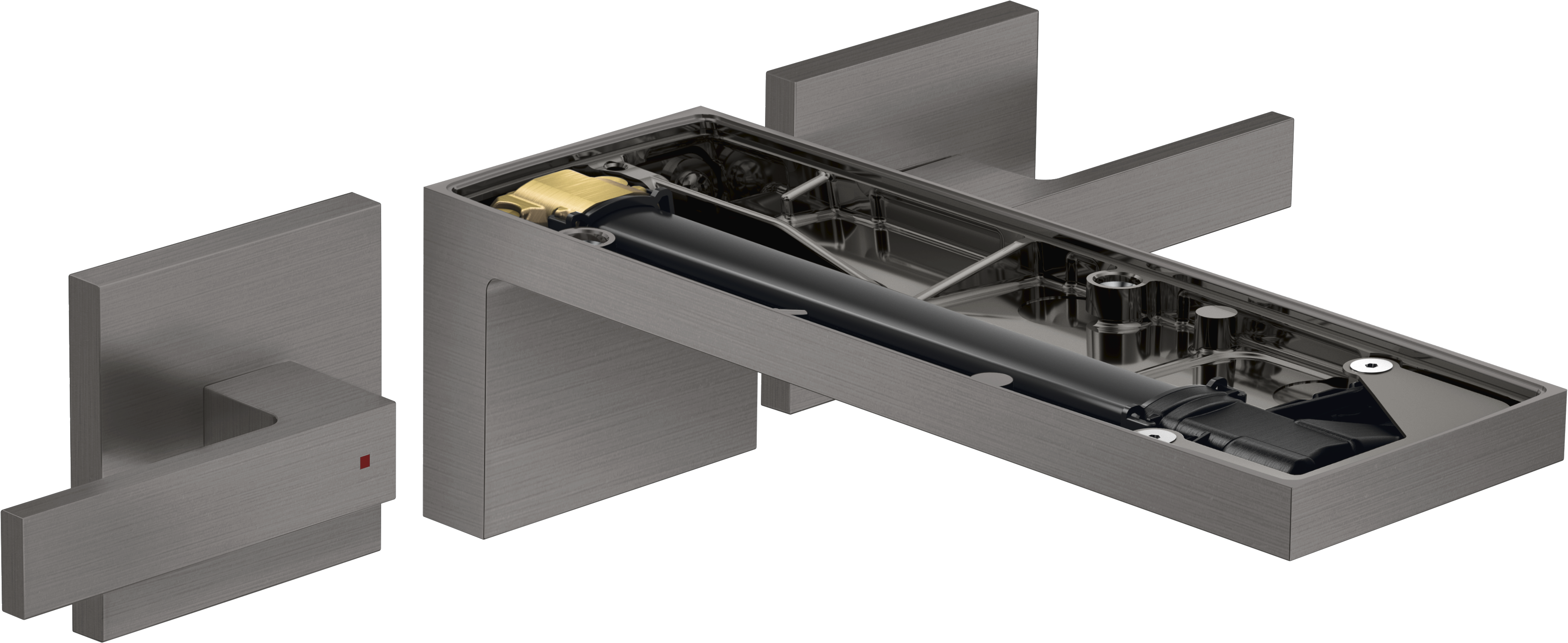 3-hole basin mixer for concealed installation wall-mounted with spout 221 mm