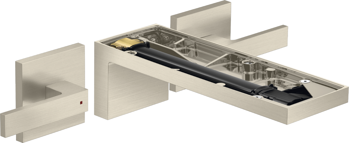 3-Loch Waschtischarmatur Unterputz für Wandmontage mit Auslauf 221 mm