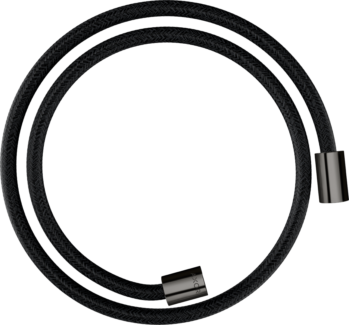 Textile shower hose 1.25 m with cylindrical nuts