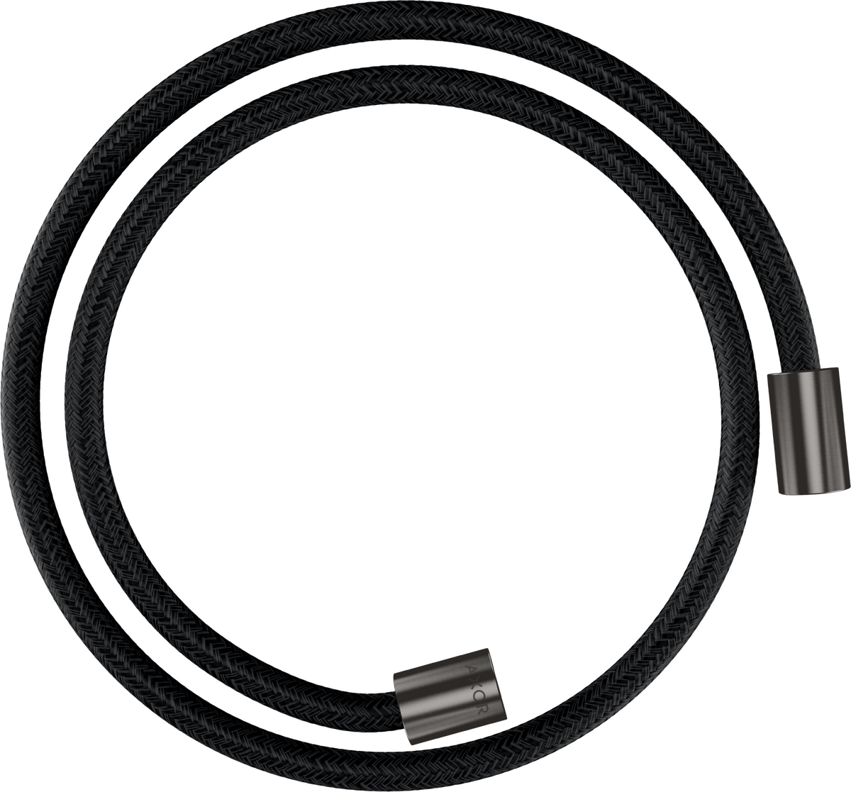 Textile shower hose 1.25 m with cylindrical nuts
