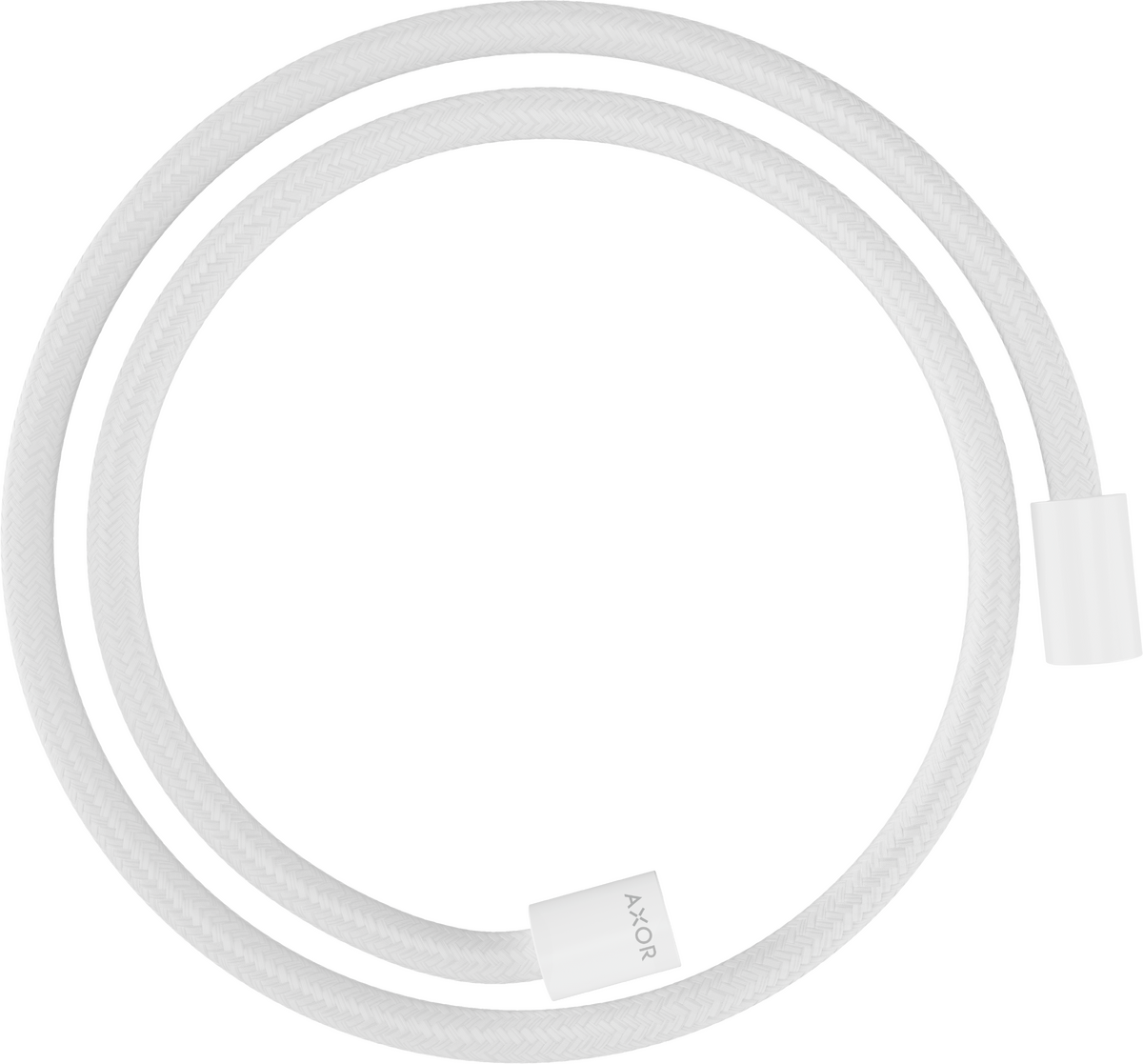 Textile shower hose 1.25 m with cylindrical nuts