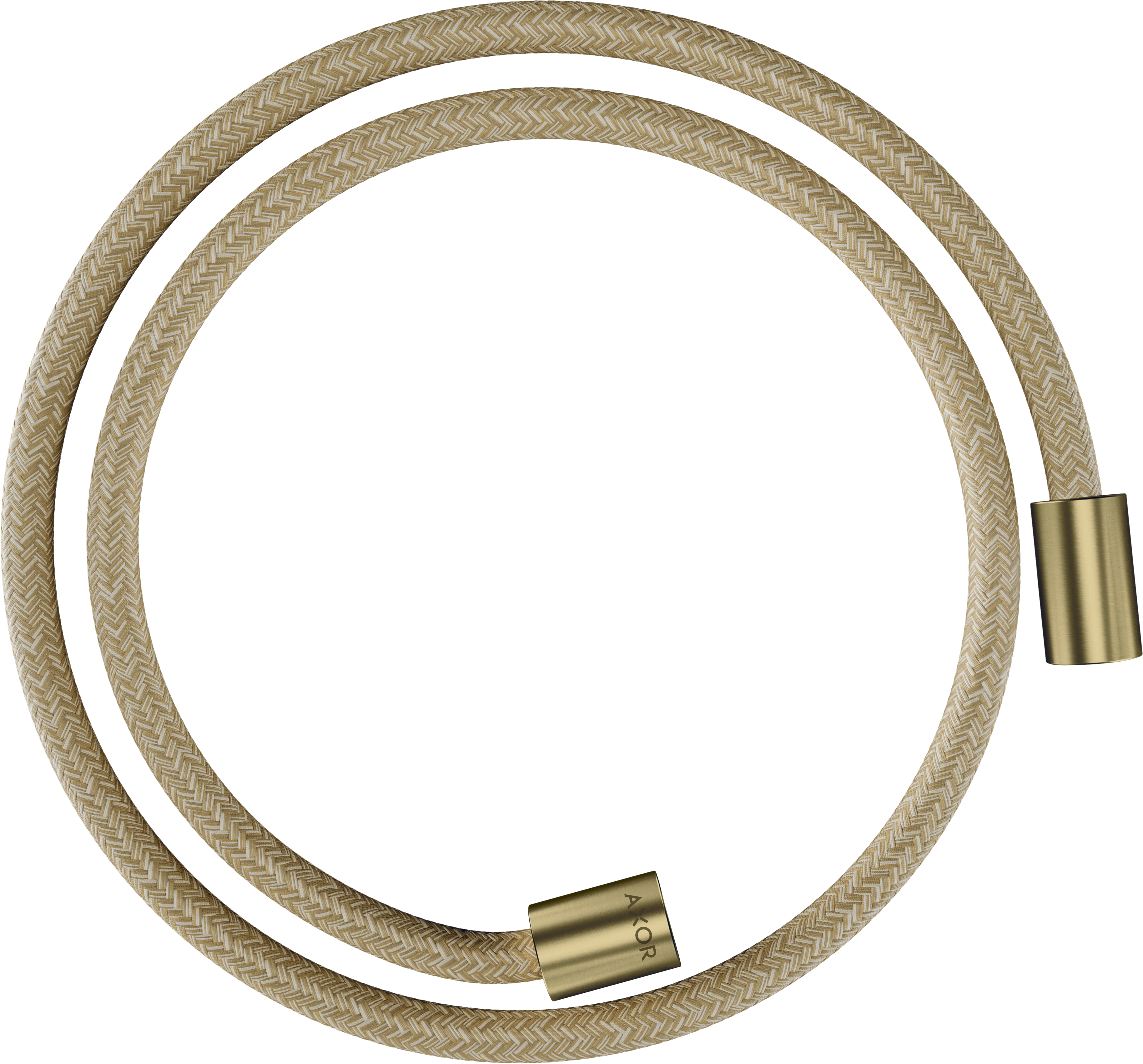 Textile shower hose 1.25 m with cylindrical nuts