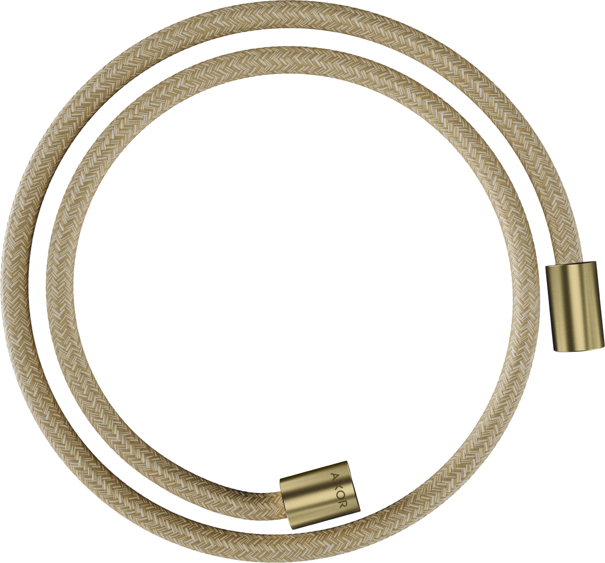 Textile shower hose 1.25 m with cylindrical nuts