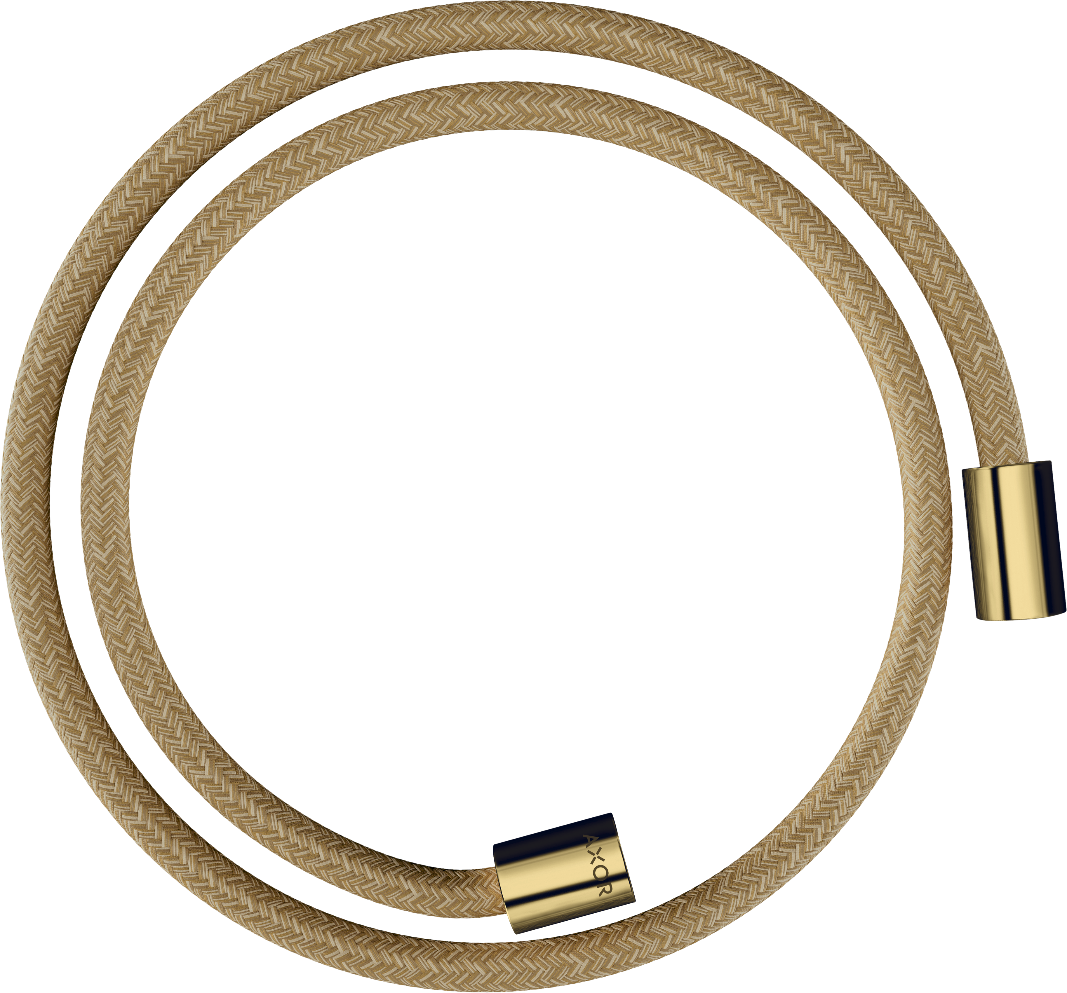 Textile shower hose 1.25 m with cylindrical nuts