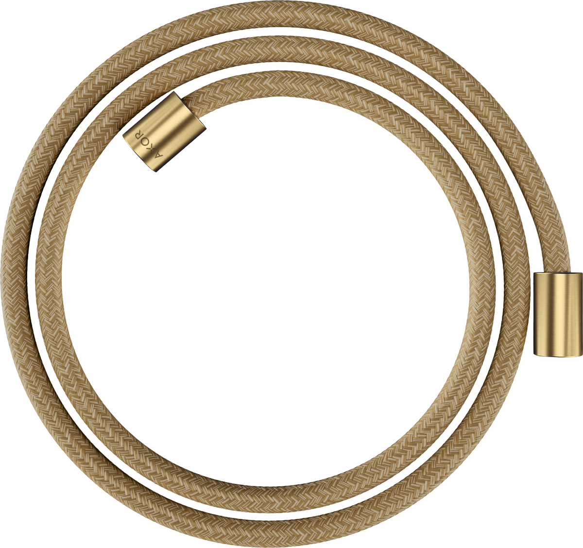 Textile shower hose 1.60 m with cylindrical nuts