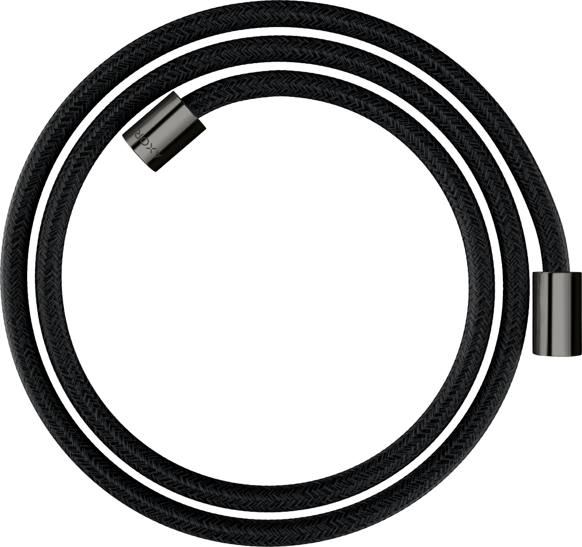 Textile shower hose 1.60 m with cylindrical nuts