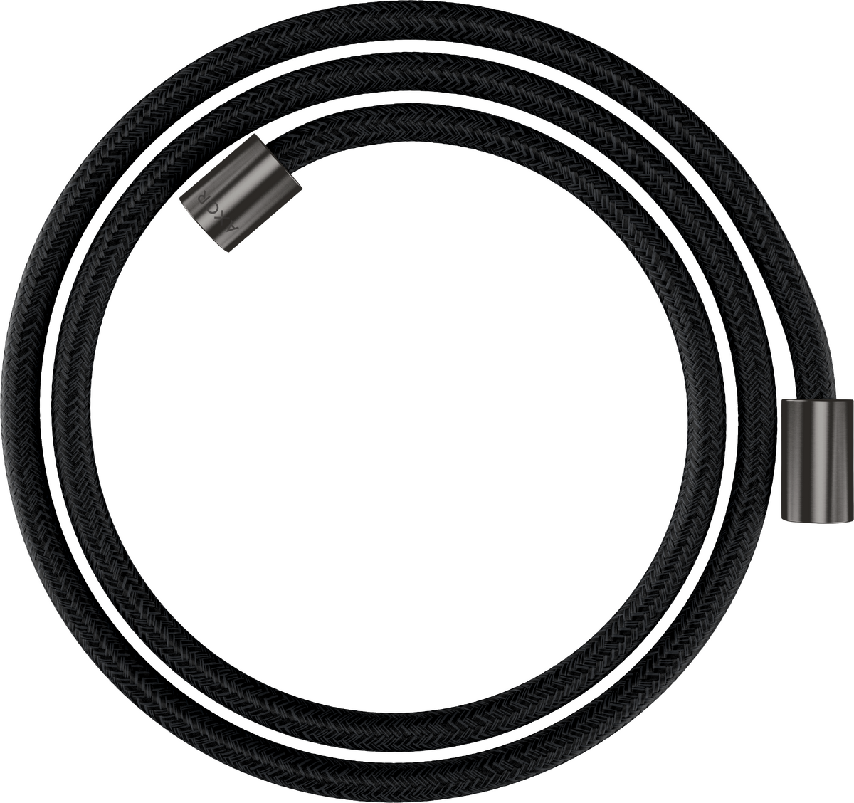 Textile shower hose 1.60 m with cylindrical nuts