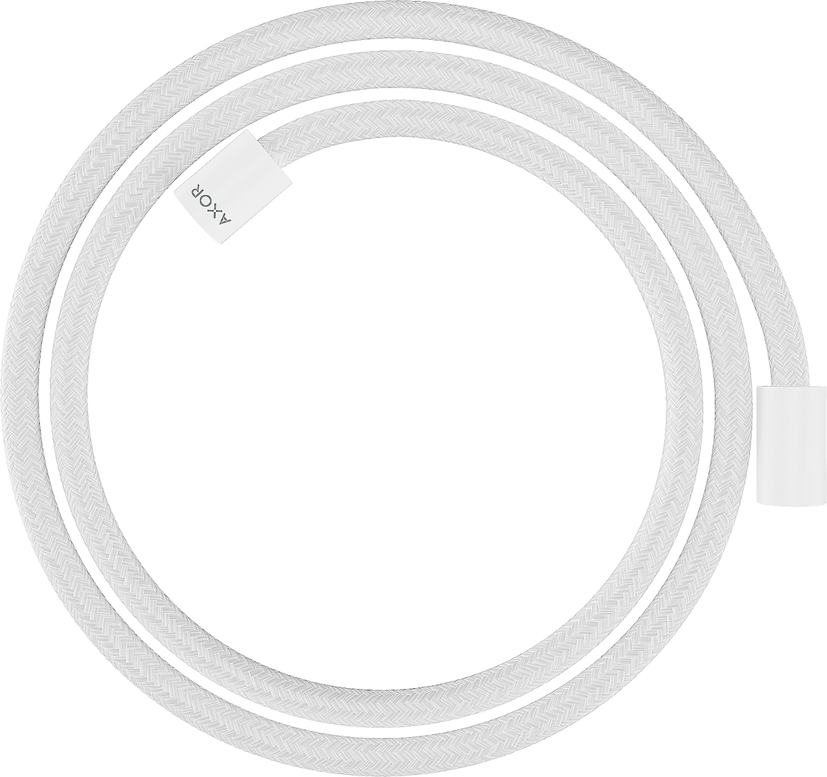 Textile shower hose 1.60 m with cylindrical nuts
