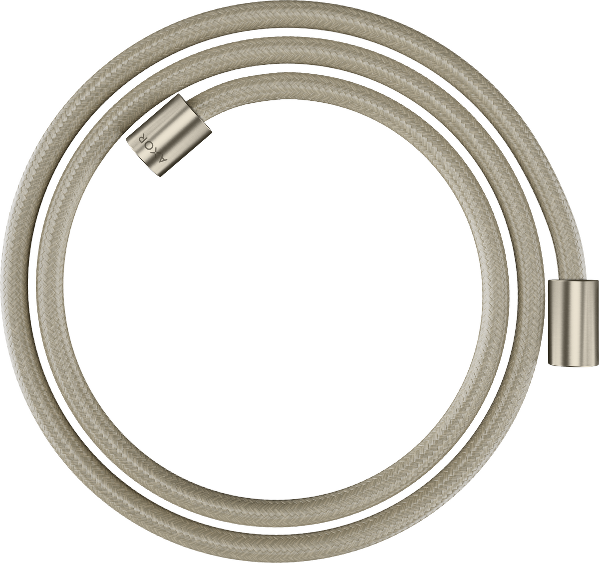 Textile shower hose 1.60 m with cylindrical nuts