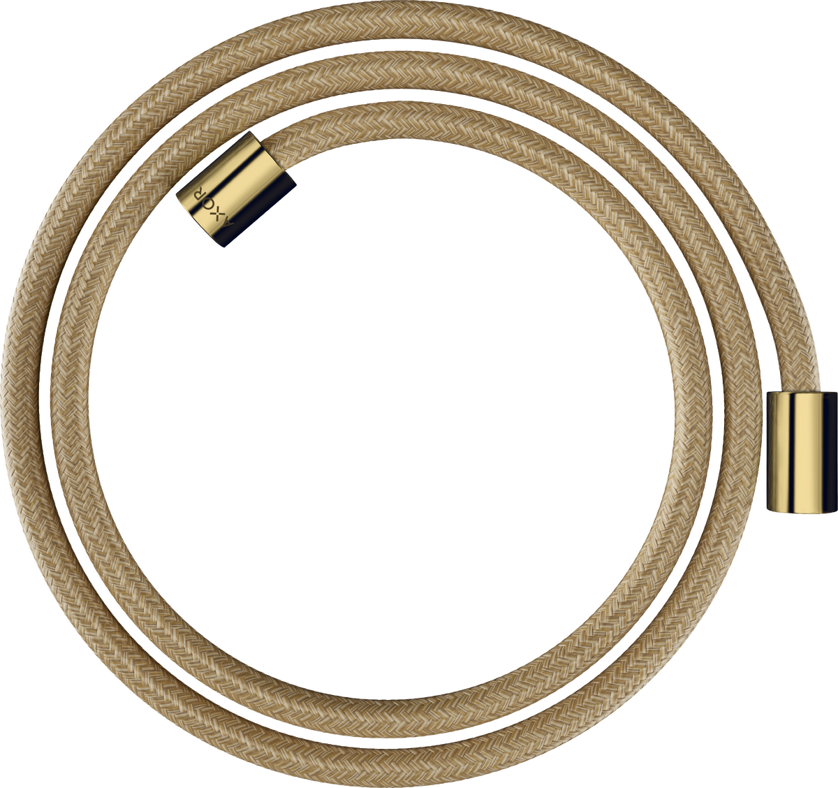 Textile shower hose 1.60 m with cylindrical nuts