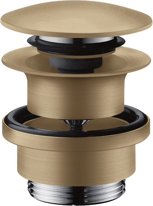 Waste set brass push-open for basin and bidet mixers