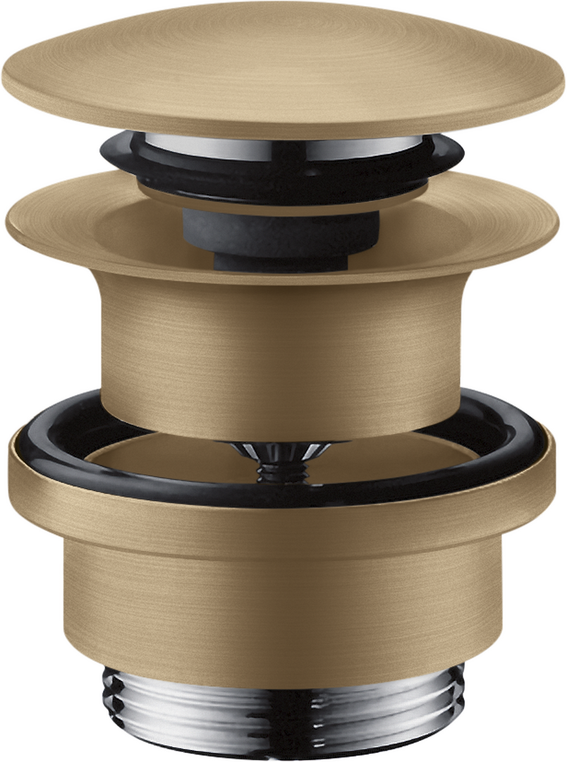 Waste set brass push-open for basin and bidet mixers