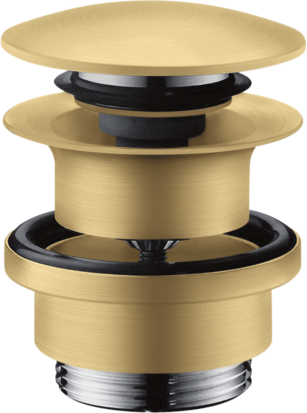 Waste set push-open for basin and bidet mixers