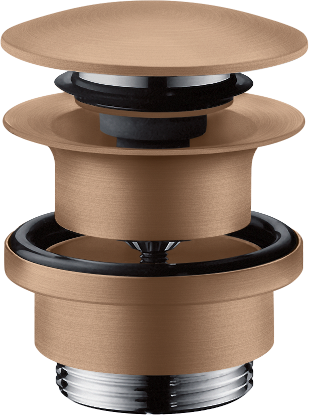 Waste set push-open for basin and bidet mixers