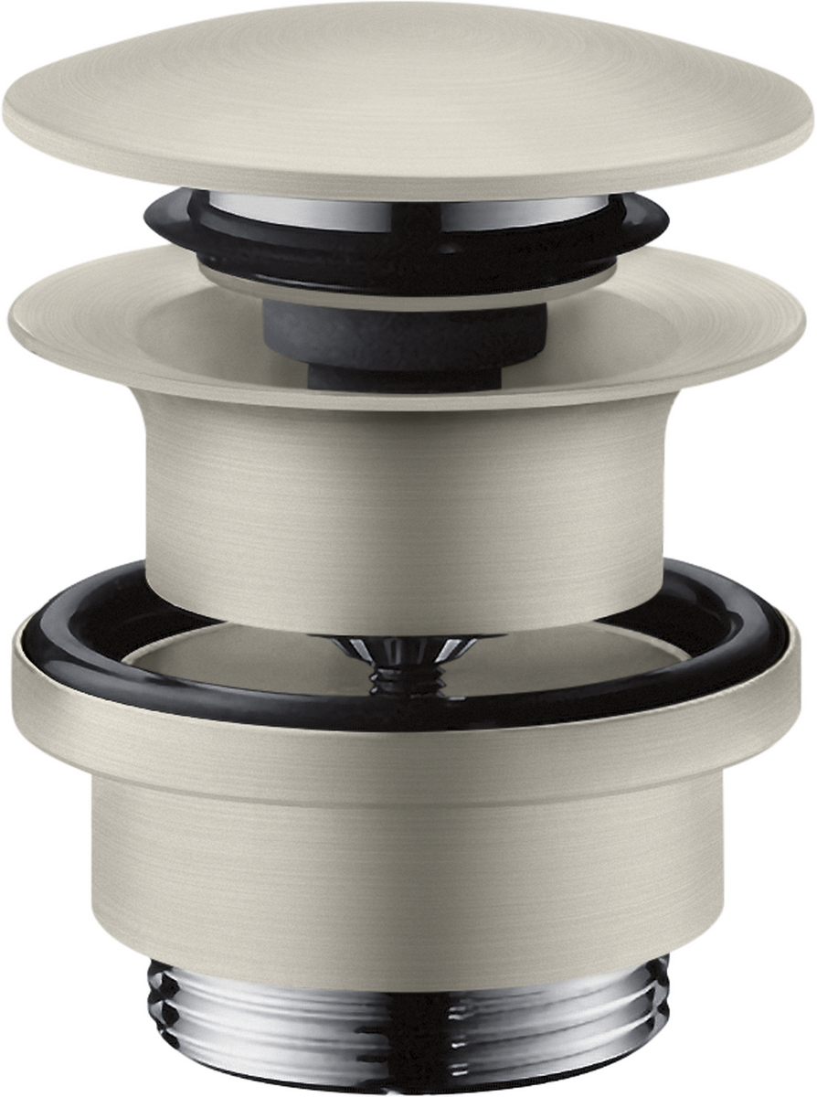 Waste set push-open for basin and bidet mixers