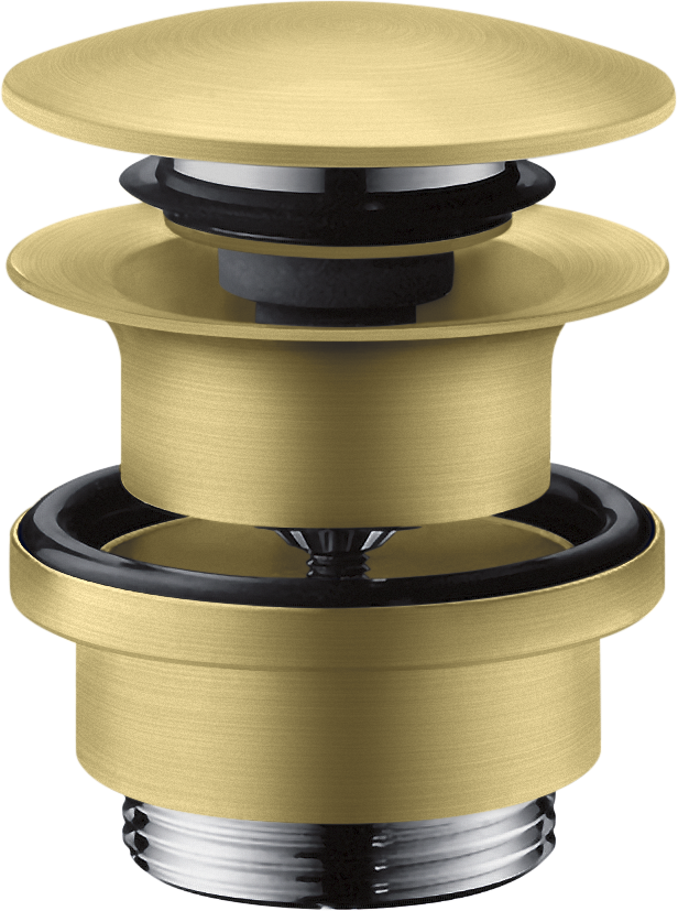 Waste set push-open for basin and bidet mixers