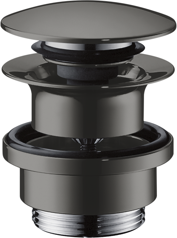 Waste set push-open for basin and bidet mixers