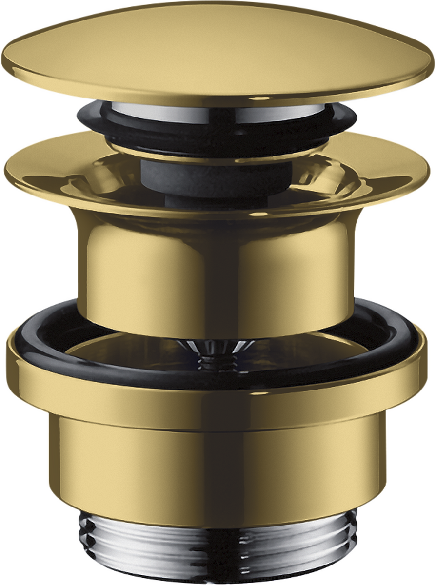 Waste set push-open for basin and bidet mixers