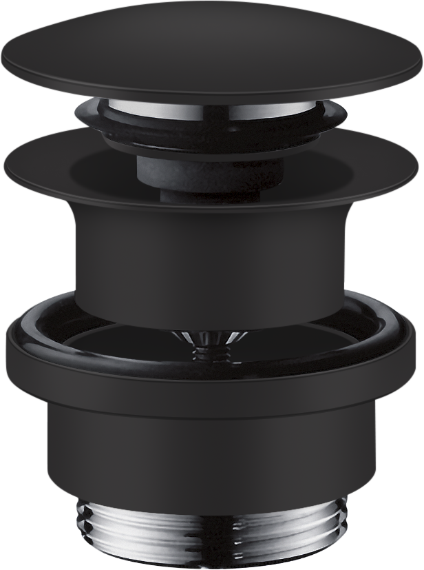 Waste set push-open for basin and bidet mixers