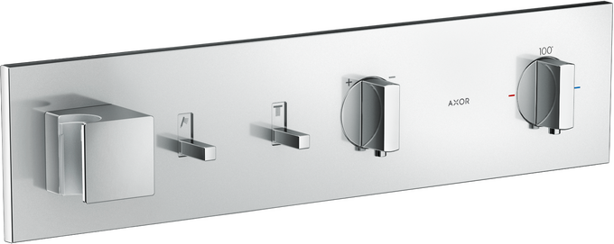 AXOR thermostats and thermostatic shower mixers. AXOR thermostats and thermostatic shower mixers.