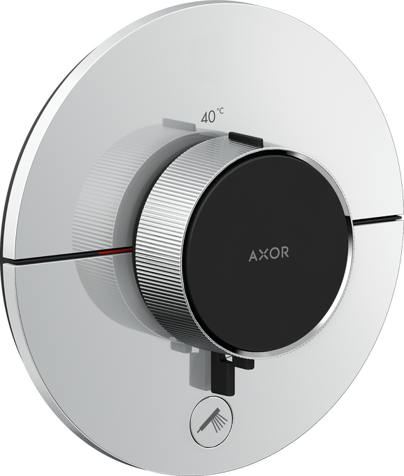 AXOR ShowerSelect ID Set de finition rond pour mitigeur thermostatique encastré à haut débit, avec 1 fonction et 1 sortie additionnelle — 36776000