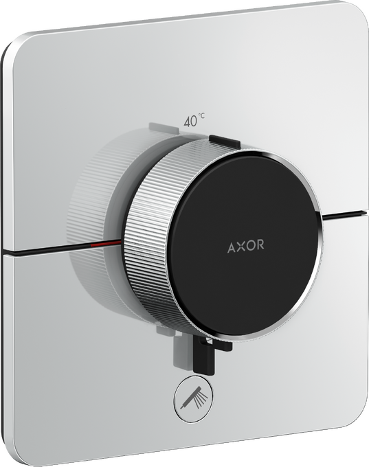 AXOR ShowerSelect ID Set de finition softsquare pour mitigeur thermostatique encastré à haut débit, avec 1 fonction et 1 sortie additionnelle — 36778000