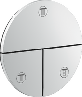 Valve for concealed installation round for 3 functions