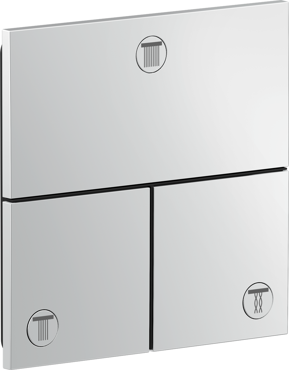 Valve for concealed installation square for 3 functions