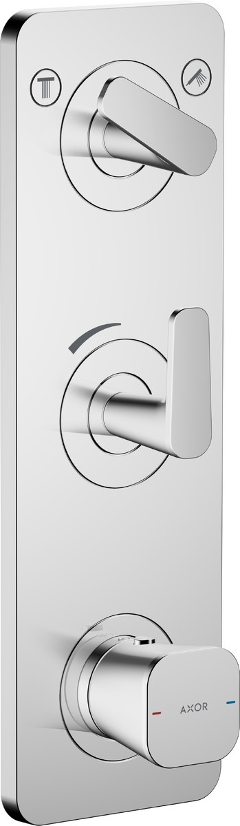 Thermostatmodul 380/120 Unterputz mit Platte für 2 Verbraucher