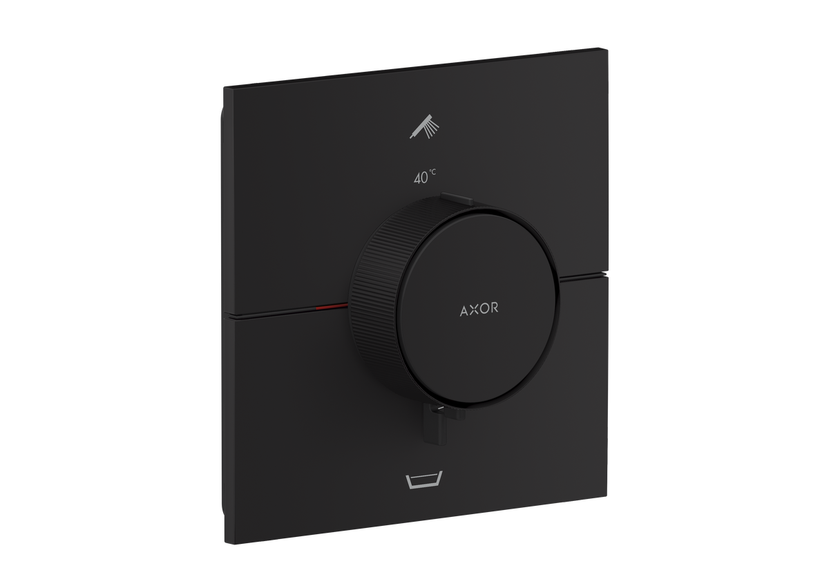 Thermostat for concealed installation square for 2 functions with integrated security combination according to EN1717