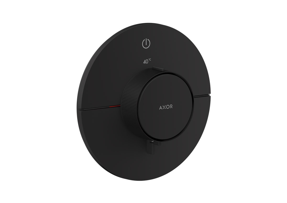 Set de finition rond pour mitigeur thermostatique encastré avec 1 fonction