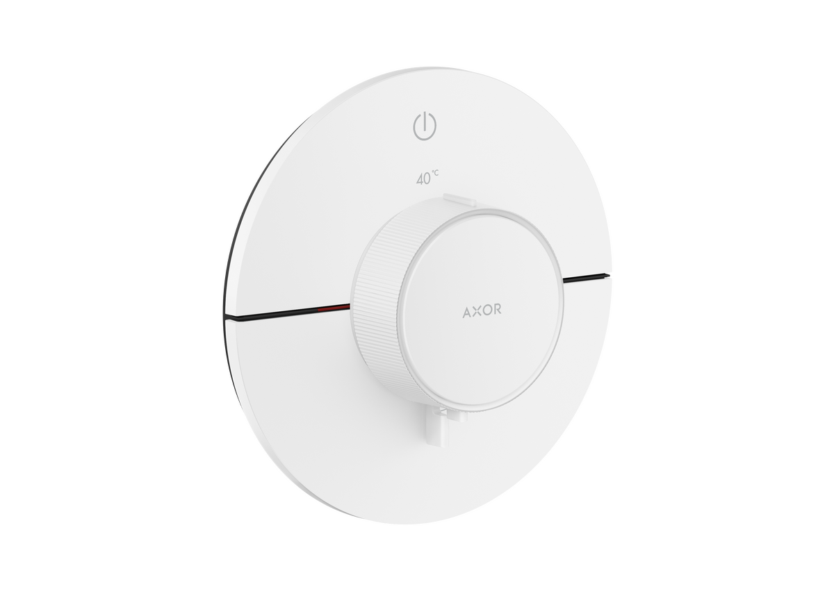 Thermostat for concealed installation round for 1 function