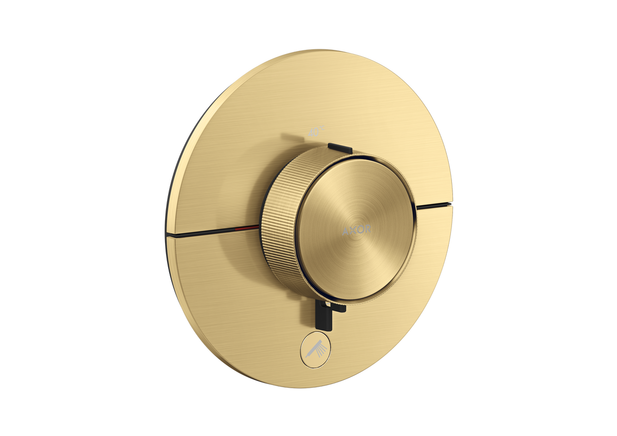 Thermostat HighFlow for concealed installation round for 1 function and additional outlet