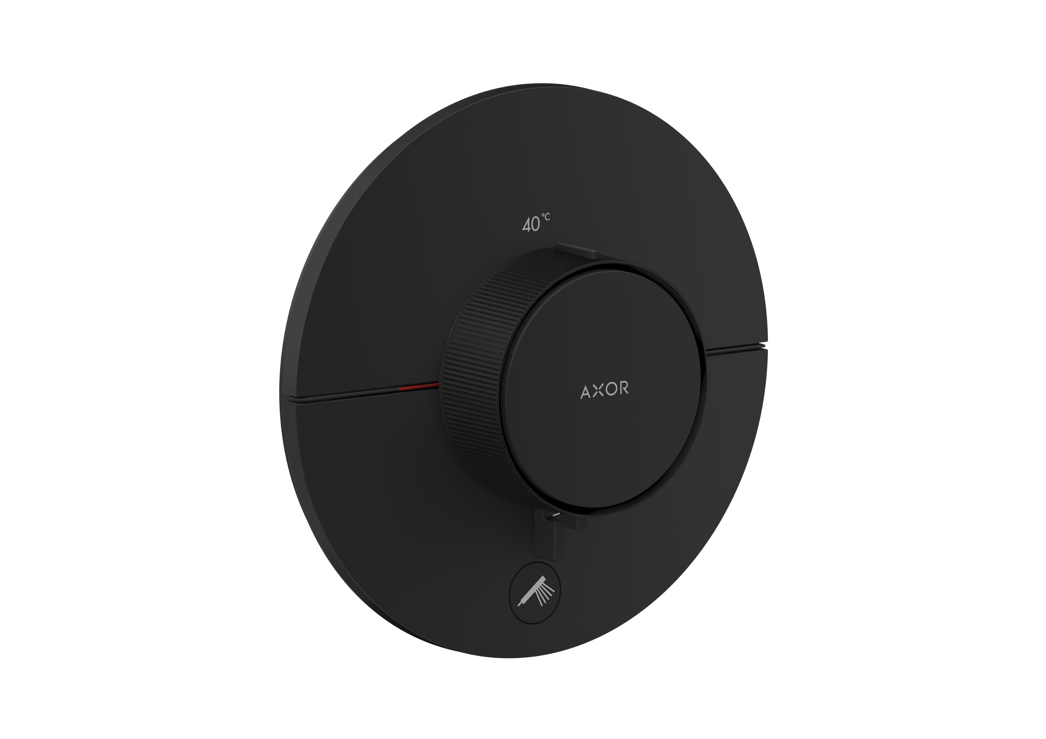 Thermostat HighFlow for concealed installation round for 1 function and additional outlet