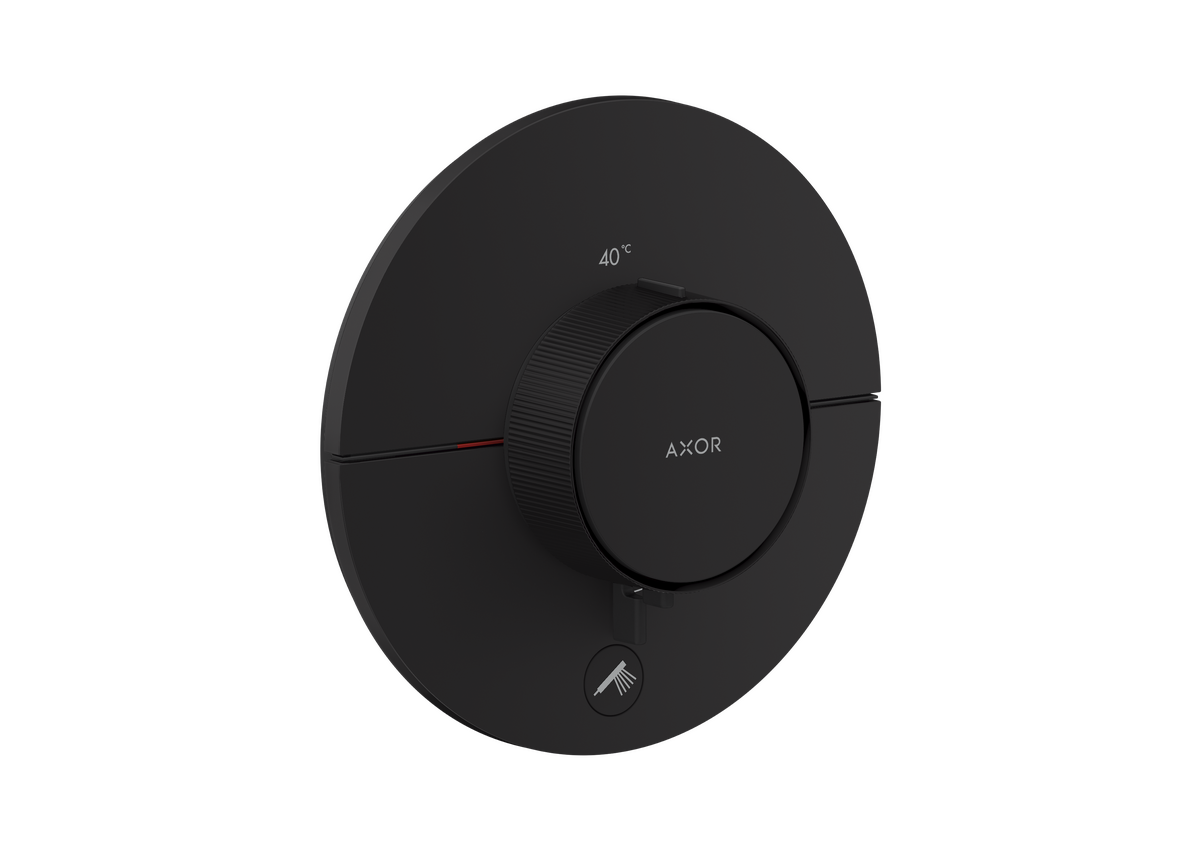 Thermostat HighFlow for concealed installation round for 1 function and additional outlet