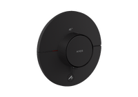 Thermostat HighFlow for concealed installation round for 1 function and additional outlet Thermostat HighFlow for concealed installation round for 1 function and additional outlet