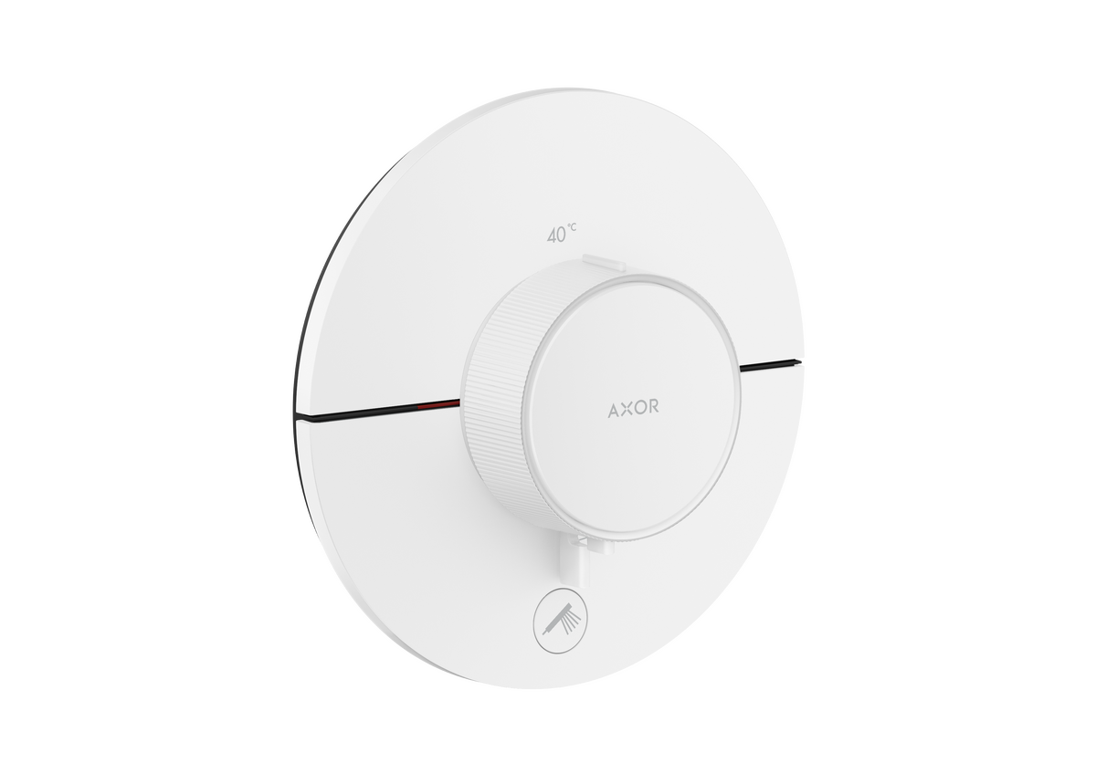 Thermostat HighFlow for concealed installation round for 1 function and additional outlet