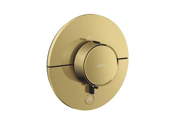 AXOR ShowerSelect ID Set de finition rond pour mitigeur thermostatique encastré à haut débit, avec 1 fonction et 1 sortie additionnelle — 36776990