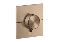 Thermostat HighFlow for concealed installation square for 1 function and additional outlet Thermostat HighFlow for concealed installation square for 1 function and additional outlet