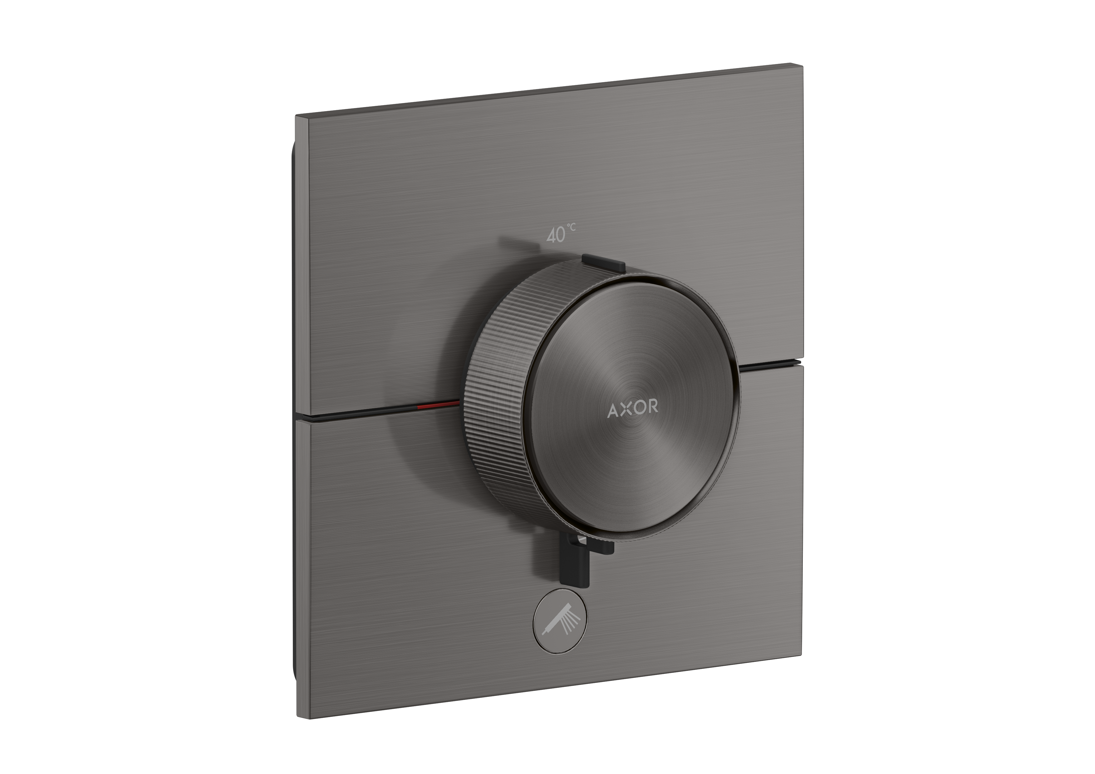 Thermostat HighFlow for concealed installation square for 1 function and additional outlet
