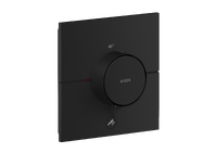 Thermostat HighFlow for concealed installation square for 1 function and additional outlet Thermostat HighFlow for concealed installation square for 1 function and additional outlet