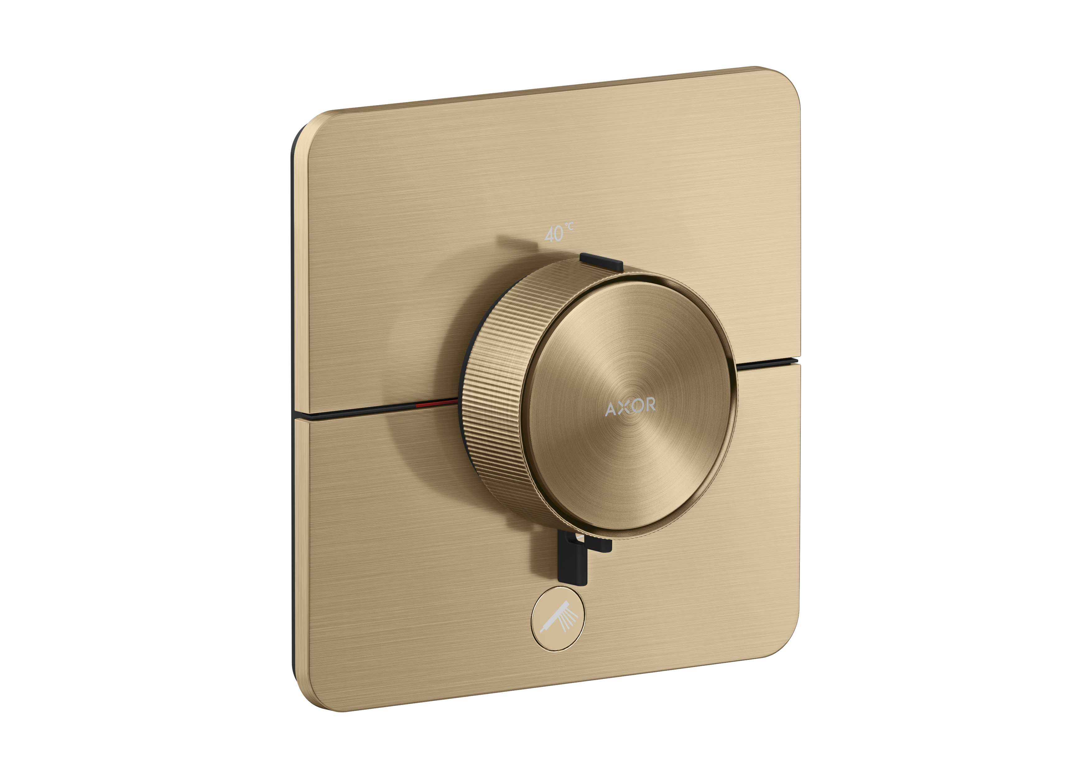Thermostat HighFlow for concealed installation SoftSquare for 1 function and additional outlet
