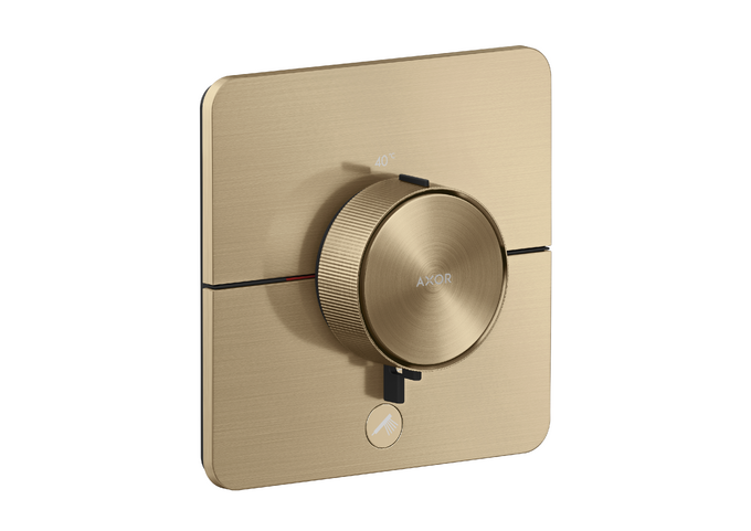AXOR ShowerSelect ID Set de finition softsquare pour mitigeur thermostatique encastré à haut débit, avec 1 fonction et 1 sortie additionnelle — 36778140