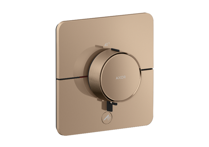 AXOR ShowerSelect ID Set de finition softsquare pour mitigeur thermostatique encastré à haut débit, avec 1 fonction et 1 sortie additionnelle — 36778300