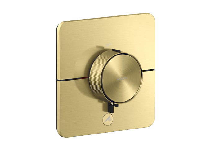AXOR ShowerSelect ID Set de finition softsquare pour mitigeur thermostatique encastré à haut débit, avec 1 fonction et 1 sortie additionnelle — 36778950